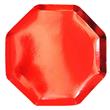 Plato flat octogonal met rojo 10u