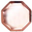 Plato flat octogonal met rose gold 10u