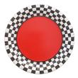 Plato gde. borde cuadros negros 10u