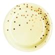 Plato gde. met dorado dots amarillo pastel 6u