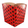 Pochoclera roja lunares negros 8u