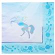 Servilleta aqua unicornio iridiscente 20u