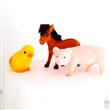 Adorno felpa Set Caballo, chancho y pollito 3u