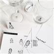 Set de identificadores para 16 comensales (64 piezas)