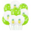 Globos Set ananá con verdes con lunares x10