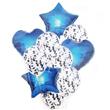 Globos Set transparentes confetti azul, EC x10