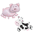 Globos Set chanchito y vaca x2 (40cm)