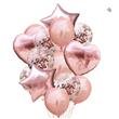 Globos Set rose gold, confetti gold, EC x10