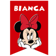 Stickers grandes Minnie roja 16u. Pers.