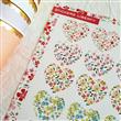 Stickers en planchitas Corazones Liberty 18s