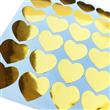 Corazones de vinilo met dorados 24u
