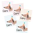 Stickers cuad. Salchicha 16u Pers