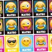 Stickers rectangulares Emoticones 15u Pers