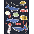 Stickers plancha Fondo del mar 10s 1u