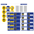 Set ESCUELA. Stickers Boca Pers.