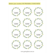 Stickers plancha redondas para personalizar Primer Comunion 15s