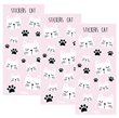 Stickers en planchitas gatita CAT 6u
