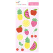 Stickers en planchitas Frutas 6u