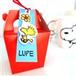 Tarjetitas dobles con cinta Snoopy 16u Pers