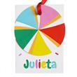 Tarjetitas dobles con cinta Candys 16u Pers