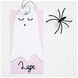 Tarjetitas dobles con cinta Pink Ghost 12u Pers