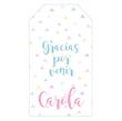 Tarjetas largas con cinta Pastel 24u Pers