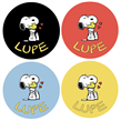 Tarjetitas redondas Snoopy 20u Pers