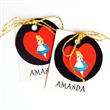 Tarjetitas dobles con cinta Alicia 16u Pers