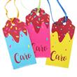 Tarjetas largas con cinta Helados 18u