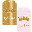 Tarjetas largas con cinta dorada Princess 24u Pers