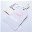 Tarjetas grandes Reno rosa metalizadas con hilo blanco y plateado 20u