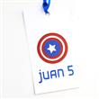 Tarjetas largas con cinta Capitan américa 24u