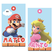 Tarjetas largas con cinta Mario Bros/Peach 24u Pers