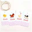 Tarjetas largas con hilo Granja Rosa 24u Pers