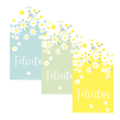 Tarjetas largas con cinta Margaritas 12u