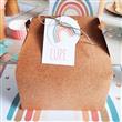 Tarjetitas dobles con cinta dor Nordic Rainbow 16u Pers