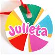 Tarjetitas redondas Candys 20u Pers