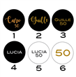 Tarjetitas redondas Colores 20u Pers