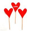 Toppers formitas hearts rojos LOVE 12u