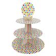 Torre portacupcakes 3 pisos lunares multicolor