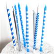 Velas mix largas Blue and silver 10u