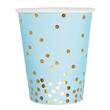 Vaso met dots celeste 6u