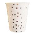 Vaso met plateado blanco estrellitas 10u
