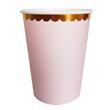 Vaso liso borde met onditas rosa 8u