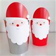 Vasos aplique Papa Noel rojo 6u
