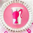 Vasos Barbie plateado 6u