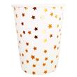 Vaso met dorado blanco estrellitas 10u