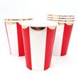 Vasos stripes con dorado rojo 10u
