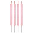 Velas de gibré medianas rosas 4u