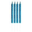 Velas de gibré mediana turquesa 4u
